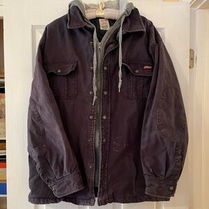 Dickies Distressed Men's Black Grey Thick working jacket Sz Large